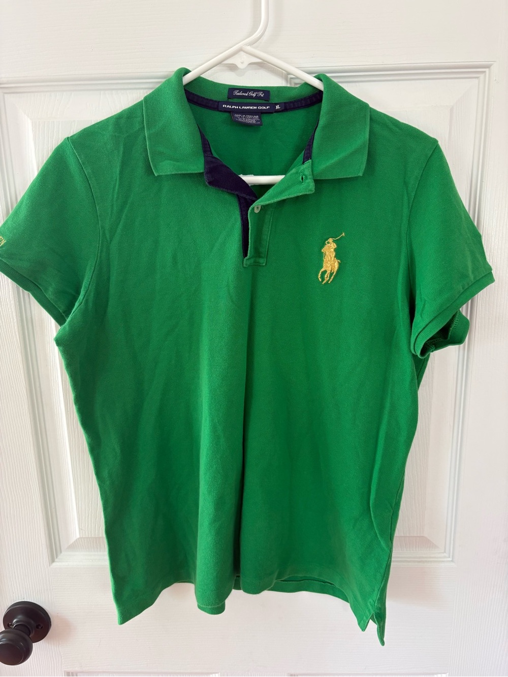 Ralph Lauren Green Polo with Yellow Pony Logo
